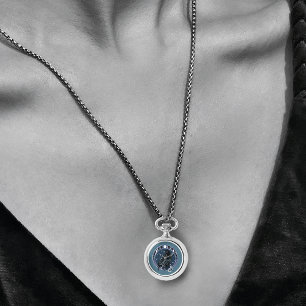 Raven Moon Phases Stars Blue Armbanduhr