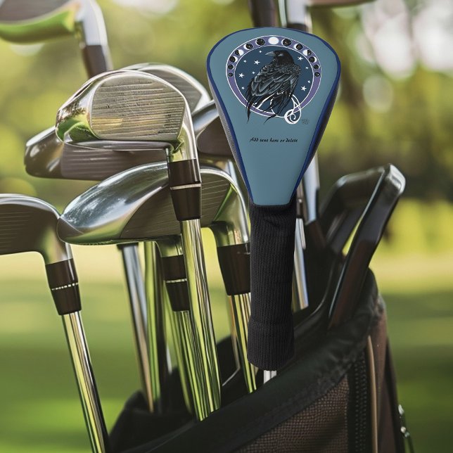 Raven Moon Phases Stars Blue Golf Headcover (Von Creator hochgeladen)