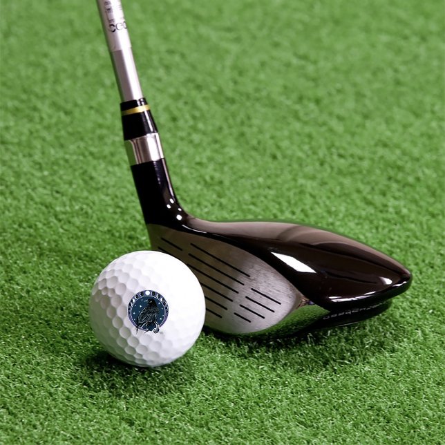 Raven Moon Phases Stars Blue Golfball (Von Creator hochgeladen)