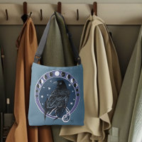 Raven Moon Phases Stars Blue