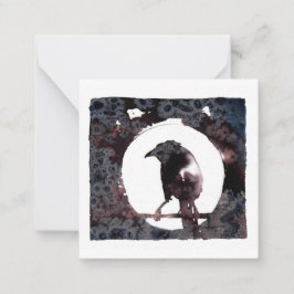 Raven Moon Postcard Style Notecard Mitteilungskarte