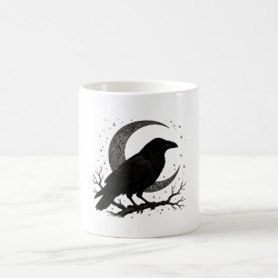 Raven Moon Tasse — Gothic Rabe & Mond Kaffee