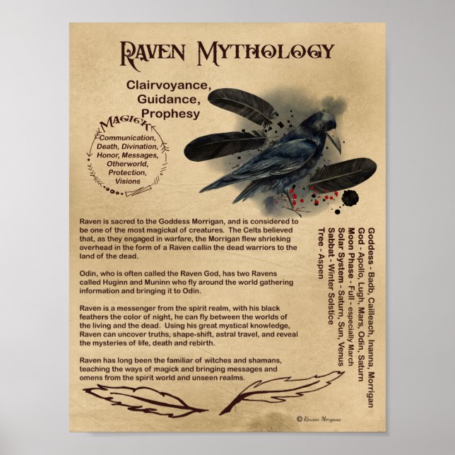 RAVEN MYTHOLOGY POSTER (Vorne)
