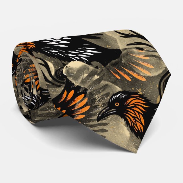 Raven Neck Tie Krawatte (Gerollt)