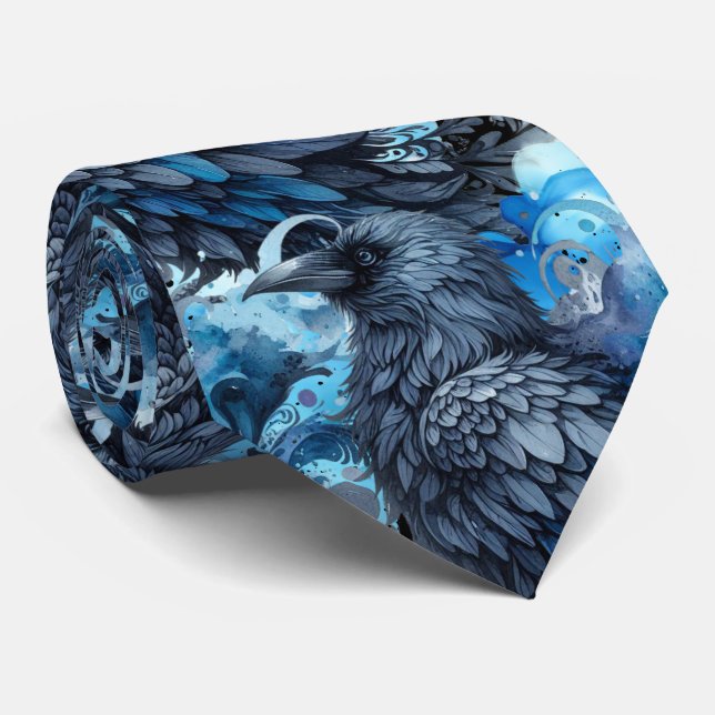 Raven Neck Tie Krawatte (Gerollt)