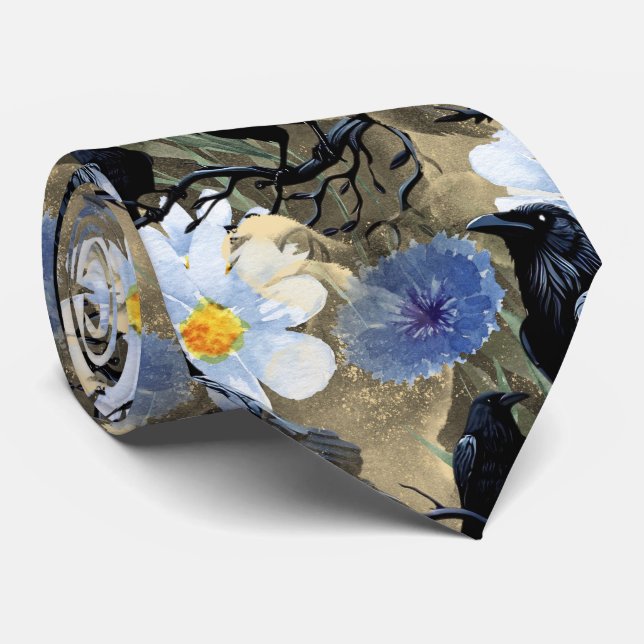 Raven Neck Tie Krawatte (Gerollt)