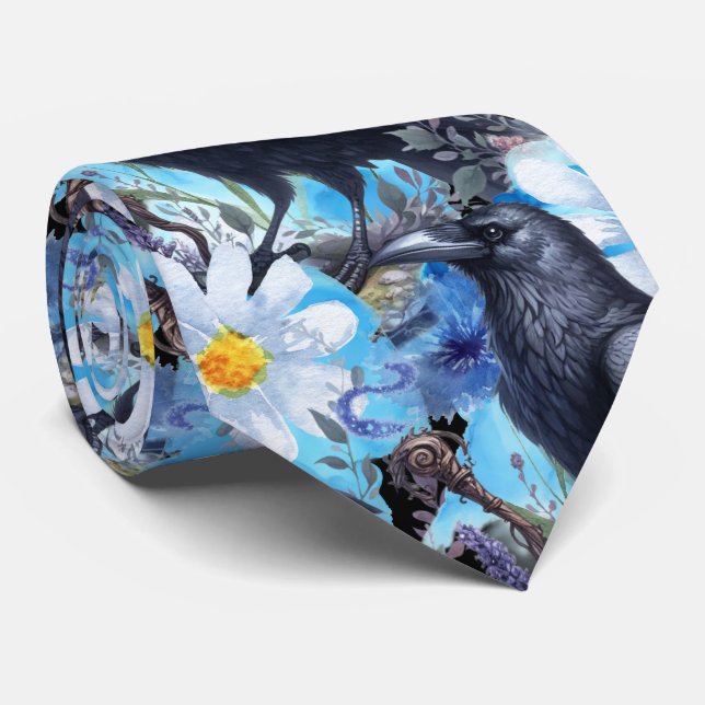 Raven Neck Tie Krawatte (Gerollt)