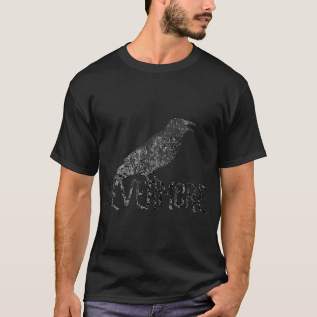 Raven Nevermore Halloween Literaturjunge T-Shirt (Vorderseite)