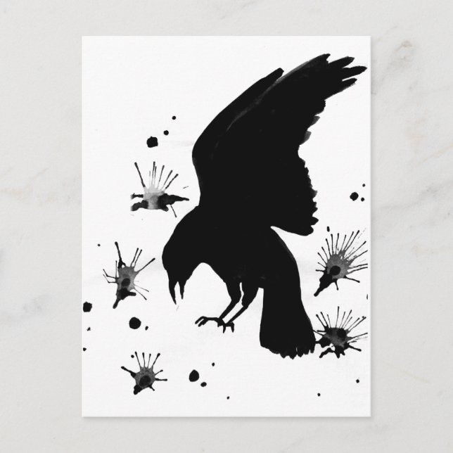 Raven Nevermore Postkarte (Vorderseite)