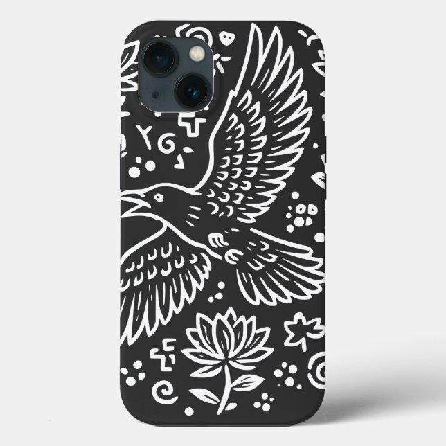 Raven of Transformation T-Shirt Case-Mate iPhone Hülle (Rückseite)