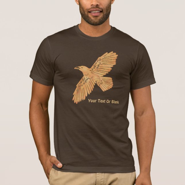 Raven on Brown T-Shirt (Vorderseite)