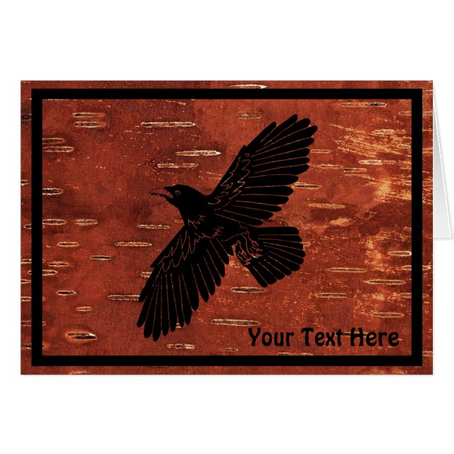 Raven on On Inner Birch Barke (Vorderseite (Horizontal))