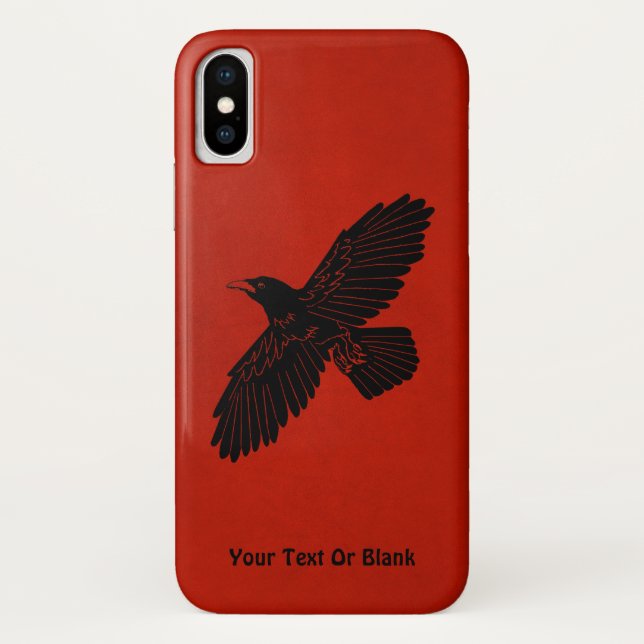 Raven on Red Case-Mate iPhone Hülle (Rückseite)