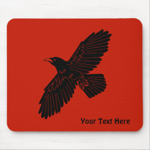 Raven on Red Mousepad
