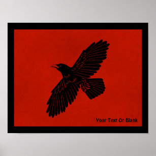 Raven on Red Poster