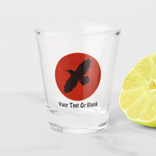 Raven on Red Schnapsglas