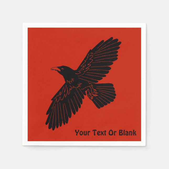 Raven on Red Serviette (Vorderseite)