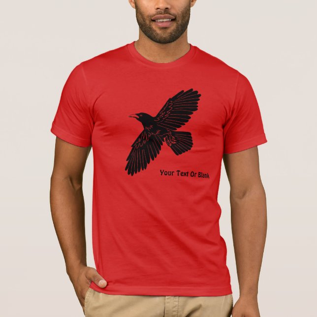 Raven on Red T-Shirt (Vorderseite)