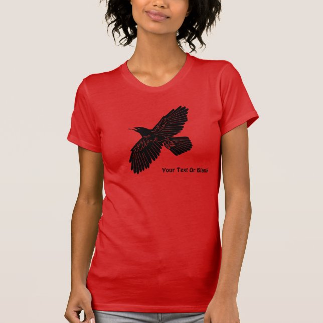 Raven on Red T-Shirt (Vorderseite)