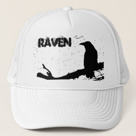 Raven on the Tree Trucker Hat Truckerkappe