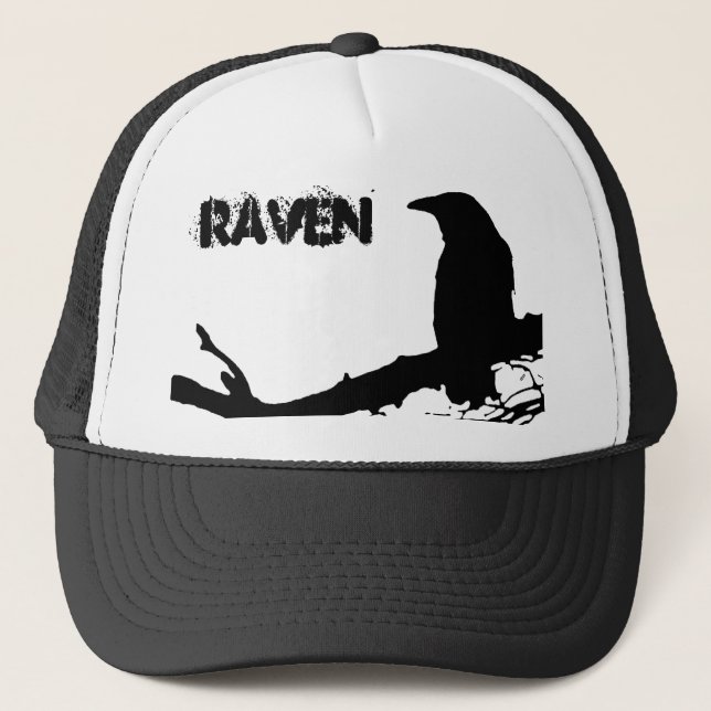 Raven on the Tree Truckerkappe (Vorderseite)