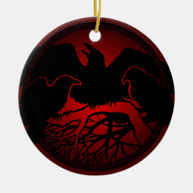 Raven Ornament Personalisiert Raven Decoration Ges (Vorne)