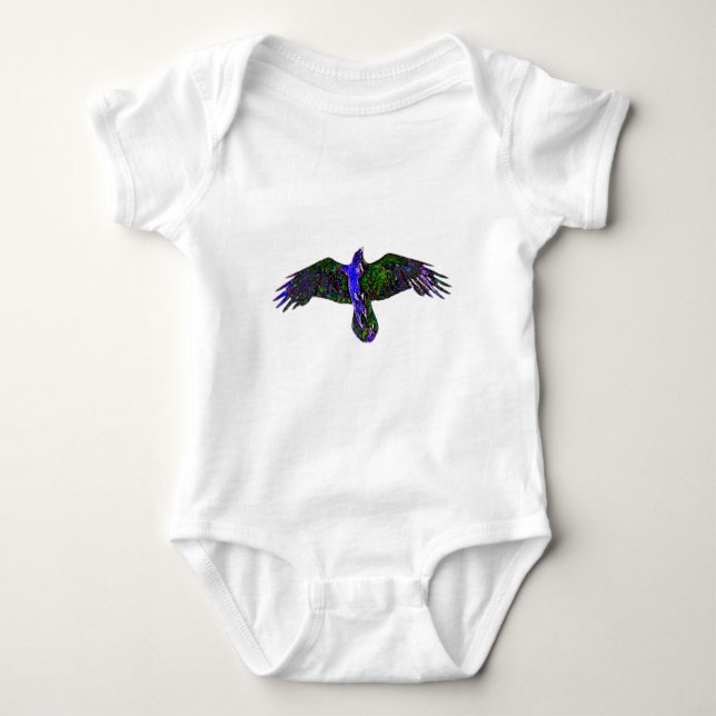 Raven Paint Baby Strampler (Vorderseite)
