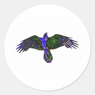 Raven Paint Runder Aufkleber