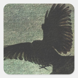 Raven Quadratischer Aufkleber