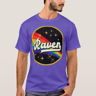 Raven Rainbow in Space Vintag Style T-Shirt
