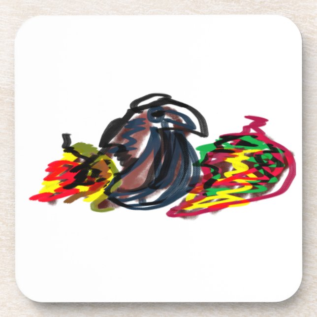 Raven Relax Herbst Getränkeuntersetzer (Vorderseite)