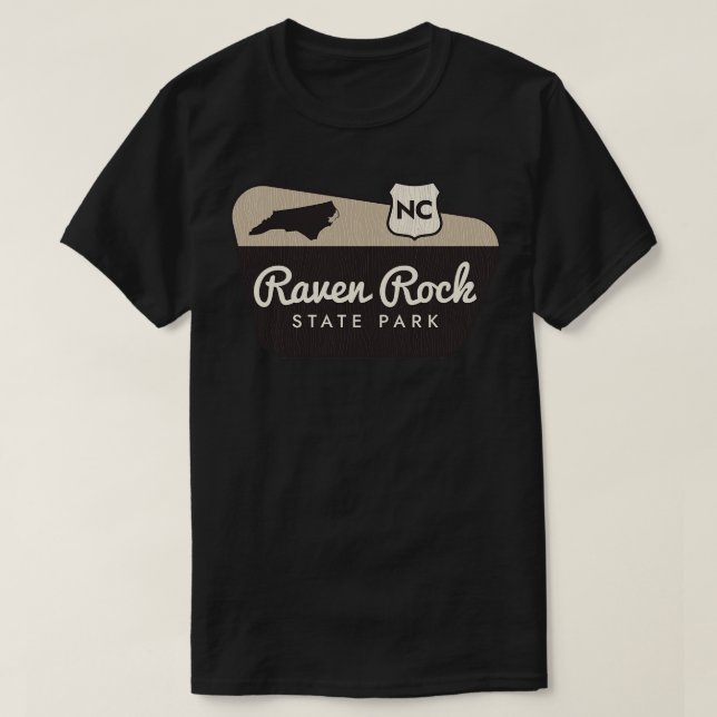 Raven Rock Staat Park North olina Begrüßungszeiche T-Shirt (Design vorne)