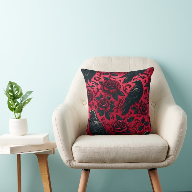 Raven Rose16x16 Throw Kissen (Stuhl )