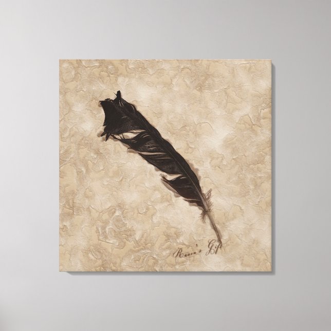 Raven’s Feather Bird-lover Crow design Leinwanddruck (Vorderseite)
