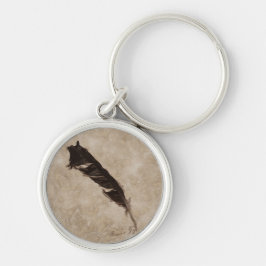 Raven’s Feather Bird-lover Crow design Schlüsselanhänger