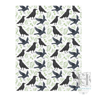 Raven Scrapbook Papier in Weiß