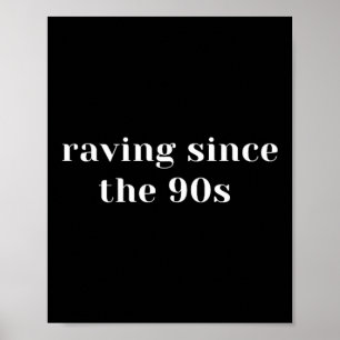 Raven seit den 90ern Vintage Rave Outfit Techno Poster