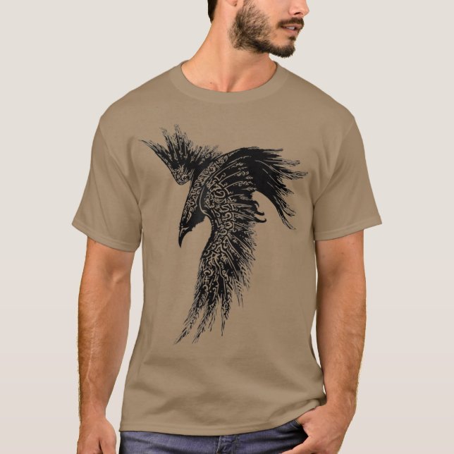 Raven Shirt Men Girl Women to Shirt Shirt Goth Bir (Vorderseite)