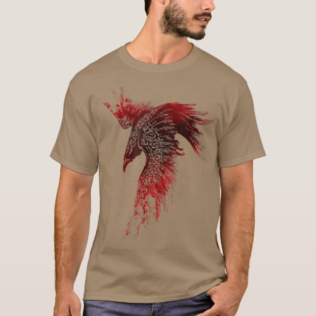 Raven Shirt Men Girl Women to Shirt Shirt Goth Bir (Vorderseite)