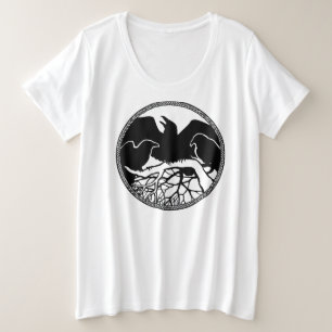 Raven Shirt Plus Size Lady's Raven Art T - Shirt