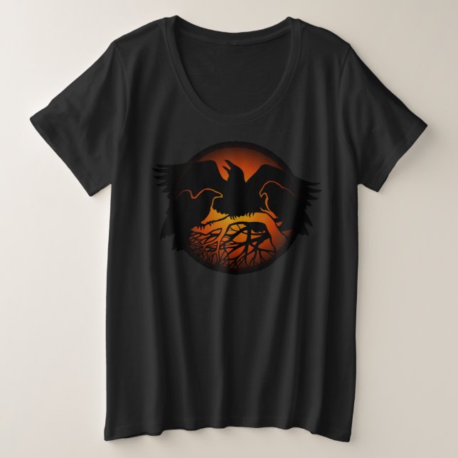 Raven Shirt Women's Plus Size Raven T - Shirt (Design vorne)
