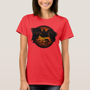 Raven Shirts Raven Bio Crow Bird Art T - Shirt