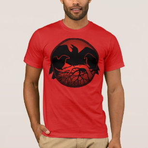 Raven Shirts Raven Cool Crow Bird Art T - Shirt