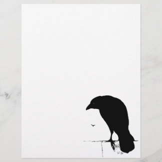 Raven Silhouette - Vintage Goth Ravens & Crows