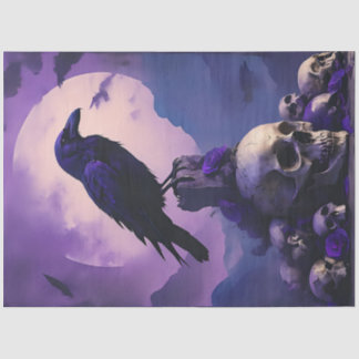 Raven Skull Seidenpapier