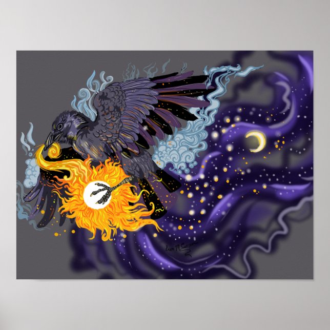 Raven Sky Folklore Poster (Vorne)