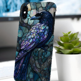 Raven Stained Glass Style (Faux) Case iPhone Cover 16 Pro Hülle