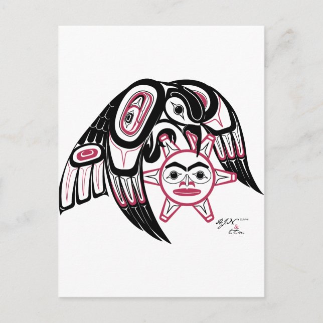 Raven Stealing the Sun Postkarte (Vorderseite)