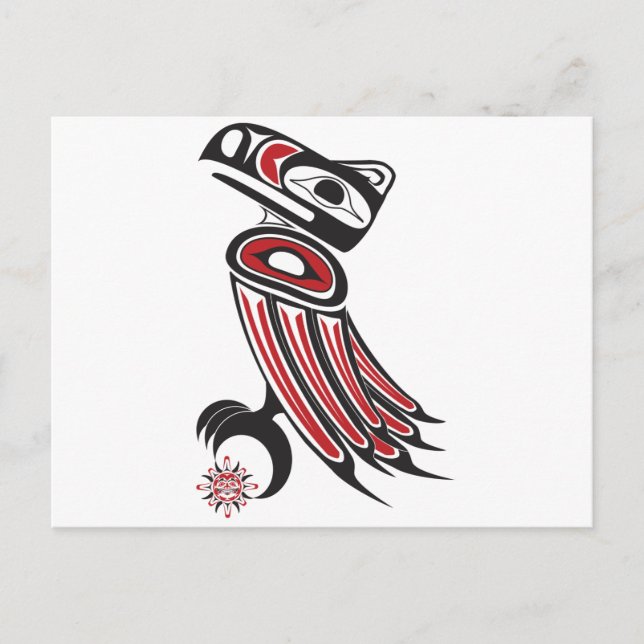 Raven stiehlt die Sonne Postkarte (Vorderseite)