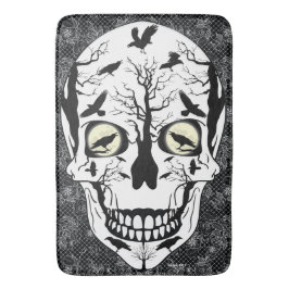 Raven Sugar Skull Skeleton Bath Mat Badematte